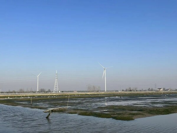 图为江苏省阜宁协鑫30MW风电项目 图为江苏省阜宁协鑫30MW风电项目