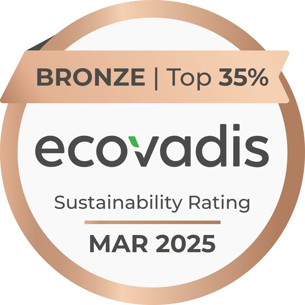 EcoVadis 2025年铜牌 EcoVadis 2025年铜牌